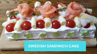 Delicious Swedish sandwich cake  Smörgåstårta [upl. by Hendrika]