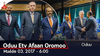 Oduu Etv Afaan Oromoo Mudde 03 2017  600 etv Ebcoduu Etv Afaan Oromoo Ethiopia [upl. by Nickelsen565]