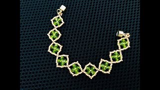 Caged Bicone Bracelet  How to make Beaded Bracelet  DIY Beaded Bracelet  DIY jewelry [upl. by Rodnas]