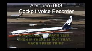 Aeroperu 603  Cockpit Voice Recorder [upl. by Appilihp]