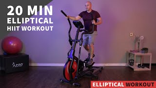 20 Min Intense Low Impact Elliptical HIIT Workout [upl. by Jezrdna]