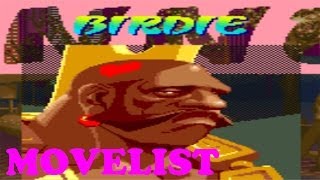 Street Fighter Alpha  Birdie Move List [upl. by Meil]