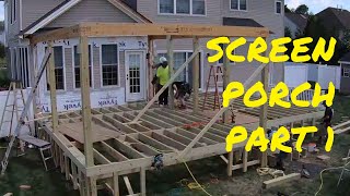 Building a Deck With a Screen Porch  PART 1 [upl. by Nicolais]