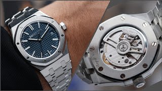 Discontinued 50th Anniversary  Audemars Piguet Royal Oak 15550 Blue [upl. by Ahsoyem]