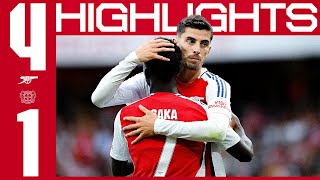 BIG WIN IN N5  HIGHLIGHTS  Arsenal vs Bayer Leverkusen 41  Zinchenko Trossard Jesus Havertz [upl. by Yanehs953]