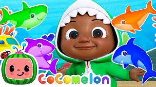 Baby Shark Color Song  Cody and Friends Sing with CoComelon [upl. by Ahseet]