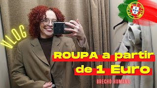 Brechó em Portugalcomprando roupas baratas Bru Manuelle Vlog🇵🇹 [upl. by Craig]