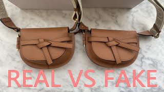 Comparison REAL VS FAKE LOEWE Mini Gate Dual Bag [upl. by Ahsienom]