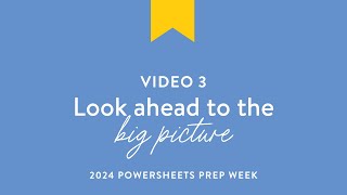 2024 PowerSheets Prep Work  Video Three  Set Good Goals [upl. by Georgeanne]