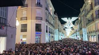 Así ha sido el encendido de las luces de Navidad de la calle Larios [upl. by Ocker]