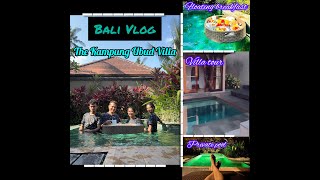 The Kampung Ubud Villa Bali Indonesia  Villa with private pool  Floating breakfast  Bali Vlog [upl. by Keviv356]