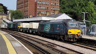 DRS 68034  68033 Top And Tail Nuclear Flask Wagons Through Maidstone East Working 6M95 2762024 [upl. by Jarrad]