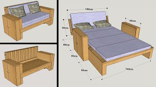 HOW TO MAKE A SOFA BED STEP BY STEP [upl. by Norrat]