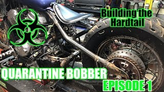 Hardtail Install  Quarantine Shadow Bobber Build Episode 1 [upl. by Boot]