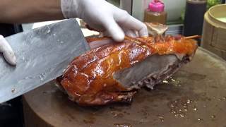 1st  MouthWatering Crispy Juicy Peking Duck Carved  Chinatown Bangkok Thailand Yaowarat Road [upl. by Inalaeham]