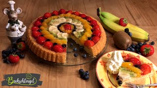 Obstboden  schnell lecker amp einfach 🍰🍓🍌🥝  Backschlingel [upl. by Kreager146]