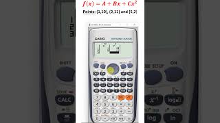 Finding the Parabola Equation passing through given points using Casio calculator Engineers Academy [upl. by Cromwell]