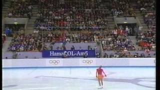 Josée Chouinard CAN  1994 Lillehammer Figure Skating Ladies Free Skate [upl. by Doralin]