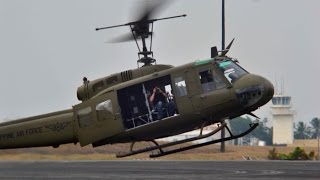 Autorotation  Landing a Helicopter without Engine Power UH1D [upl. by Orihakat]