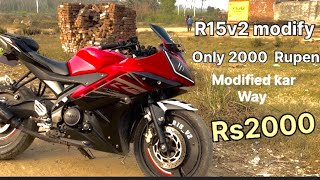 Yamaha R15 v2 modify rs 2000 rope ￼ma kara ￼￼￼yamaha bike youtubeshorts [upl. by Demetris]