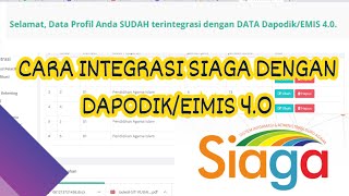 Cara Integrasi akun siaga dengan dapodikemis 40 [upl. by Fosdick493]