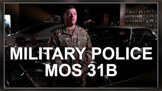 Military Police MOS 31B MilitaryPolice Military MP [upl. by Erminie582]