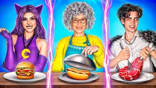 Grandma VS CATNAP VS Werewolf Cooking Challenge Superheroes Kitchen Hacks [upl. by Ree]