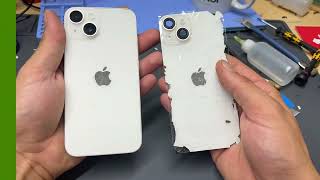 Cracked iPhone 14 Back Glass FIX IT Yourself With This DIY Repair Guide [upl. by Nesrac113]