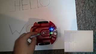 Scribbler 2 S2 Robot  Writing Hello World [upl. by Yelsel]