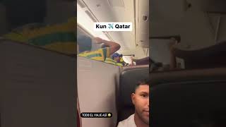 Sergio Agüero stuck on a flight full of Brazil fans heading to Qatar 😂🇧🇷 shortsfifaworldcup [upl. by Dorweiler]