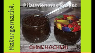 Gesundes Pflaumenmus aus Trockenpflaumen Rezept OHNE Zucker und OHNE Kochen I Naturgemacht [upl. by Noyahs]