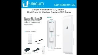 ضبط اعدادات نانوستيشن ام 2 Access point NanoStation M2 ، بوضع الاستقبال station [upl. by Mharg420]