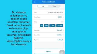 Halkbank Mobil  Halk Mobil üzerinden hisse alış  satış işlemleri [upl. by Leon]