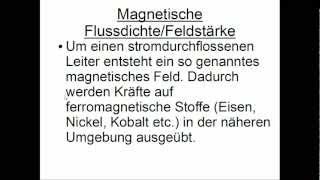 Magnetische Flussdichte und Feldstaerke [upl. by Elsa]