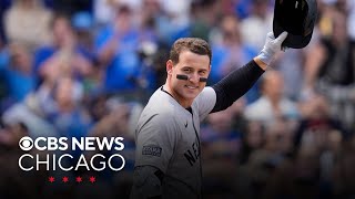 Anthony Rizzo receives warm reception in return to Wrigley Field to play Cubs [upl. by Ecirp8]