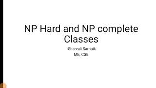 NP NP hard amp NP complete classes [upl. by Etom]