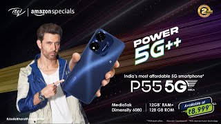 itel P55 5G  MediaTek Dimensity 6080  12GB RAM  128GB ROM  at ₹8999 [upl. by Yrot]