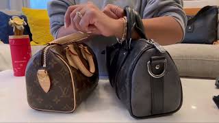 LOUIS VUITTON KEEPALL 25 and SPEEDY 20 [upl. by Walford]