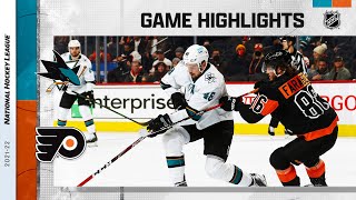 Sharks  Flyers 1822  NHL Highlights [upl. by Emirak]