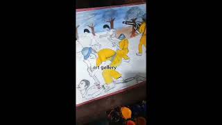 how to draw scenery of Liberation war মুক্তিযুদ্ধের ছবি আঁকা। [upl. by Sharman]