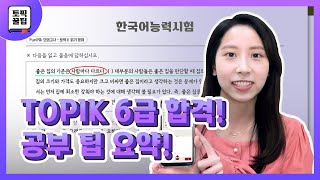 TOPIK 6급 4일만에 합격한 공부법이 대체 뭘까 토픽 시험 꿀팁 공개 [upl. by Garner]