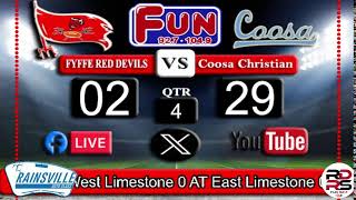 Fyffe High School vs Coosa Christian  092724  FUN 927 FM HD2 and RDRSs LIVE Radio Broadcast [upl. by Alcott386]