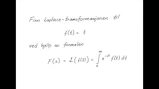 Hvordan brukes formelen for Laplacetransformasjonen [upl. by Imhsar]