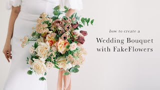 How to Create a Wedding Bouquet with Fake Flowers [upl. by Bluhm]