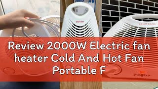 Review 2000W Electric fan heater Cold And Hot Fan Portable Fan Thermostat Heater Heater 2 in 1 [upl. by Ahsla]