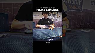 Feliks zemdegs 2015 3x3 Rubik’s cube solve 560 seconds rubikscube shorts [upl. by Naanac61]