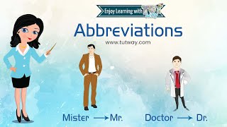 Learn Abbreviations  Abbreviations Examples  Abbreviations for Kids  English Grammar  English [upl. by Idnahc491]