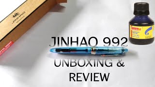 Jinhao 992 Fountain pen Unboxing and first impression with cheap Camlin Ink [upl. by Braeunig]