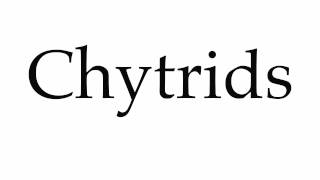 How to Pronounce Chytrids [upl. by Oberon]