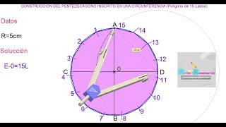 Dodecágono regular inscrito en una circunferencia [upl. by Dleifrag]